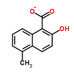 InChI=1/C12H10O3/c1-7-3-2-4-9-8(7)5-6-10(13)11(9)12(14)15/h2-6,13H,1H3,(H,14,15)/p-1