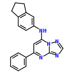 InChI=1/C20H17N5/c1-2-5-15(6-3-1)18-12-19(25-20(24-18)21-13-22-25)23-17-10-9-14-7-4-8-16(14)11-17/h1-3,5-6,9-13,23H,4,7-8H2