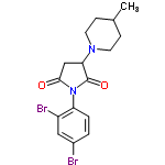 InChI=1/C16H18Br2N2O2/c1-10-4-6-19(7-5-10)14-9-15(21)20(16(14)22)13-3-2-11(17)8-12(13)18/h2-3,8,10,14H,4-7,9H2,1H3