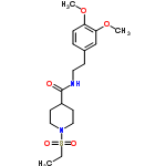 InChI=1/C18H28N2O5S/c1-4-26(22,23)20-11-8-15(9-12-20)18(21)19-10-7-14-5-6-16(24-2)17(13-14)25-3/h5-6,13,15H,4,7-12H2,1-3H3,(H,19,21)