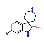 InChI=1/C12H13BrN2O/c13-8-1-2-9-10(7-8)15-11(16)12(9)3-5-14-6-4-12/h1-2,7,14H,3-6H2,(H,15,16)