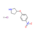 InChI=1/C10H12N2O3.ClH/c13-12(14)8-1-3-9(4-2-8)15-10-5-6-11-7-10;/h1-4,10-11H,5-7H2;1H