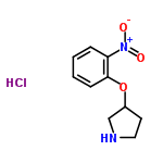 InChI=1/C10H12N2O3.ClH/c13-12(14)9-3-1-2-4-10(9)15-8-5-6-11-7-8;/h1-4,8,11H,5-7H2;1H