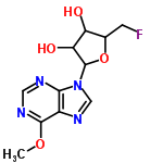 InChI=1/C11H13FN4O4/c1-19-10-6-9(13-3-14-10)16(4-15-6)11-8(18)7(17)5(2-12)20-11/h3-5,7-8,11,17-18H,2H2,1H3