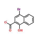 InChI=1/C11H7BrO3/c12-9-5-8(11(14)15)10(13)7-4-2-1-3-6(7)9/h1-5,13H,(H,14,15)/p-1