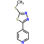 InChI=1/C8H7N3S2/c1-12-8-11-10-7(13-8)6-2-4-9-5-3-6/h2-5H,1H3