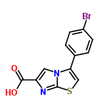 InChI=1/C12H7BrN2O2S/c13-8-3-1-7(2-4-8)10-6-18-12-14-9(11(16)17)5-15(10)12/h1-6H,(H,16,17)