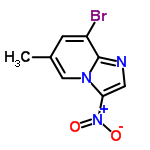 InChI=1/C8H6BrN3O2/c1-5-2-6(9)8-10-3-7(12(13)14)11(8)4-5/h2-4H,1H3