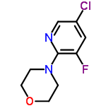 InChI=1/C9H10ClFN2O/c10-7-5-8(11)9(12-6-7)13-1-3-14-4-2-13/h5-6H,1-4H2