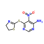 InChI=1/C7H7N5O2S2/c8-5-4(12(13)14)6(11-3-10-5)16-7-9-1-2-15-7/h3H,1-2H2,(H2,8,10,11)