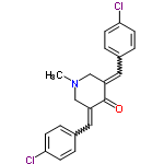 InChI=1/C20H17Cl2NO/c1-23-12-16(10-14-2-6-18(21)7-3-14)20(24)17(13-23)11-15-4-8-19(22)9-5-15/h2-11H,12-13H2,1H3/b16-10+,17-11u