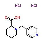 InChI=1/C12H16N2O2.2ClH/c15-12(16)11-3-1-2-8-14(11)9-10-4-6-13-7-5-10;;/h4-7,11H,1-3,8-9H2,(H,15,16);2*1H