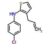 InChI=1/C13H12ClNS/c1-2-3-10-8-9-16-13(10)15-12-6-4-11(14)5-7-12/h2,4-9,15H,1,3H2