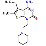 InChI=1/C16H24N4OS/c1-3-12-11(2)22-15-13(12)14(17)18-16(21)20(15)10-9-19-7-5-4-6-8-19/h3-10H2,1-2H3,(H2,17,18,21)