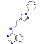 InChI=1/C16H15N7/c1-2-4-13(5-3-1)23-10-12(8-21-23)6-7-17-15-14-9-20-22-16(14)19-11-18-15/h1-5,8-11H,6-7H2,(H2,17,18,19,20,22)