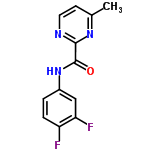 InChI=1/C12H9F2N3O/c1-7-4-5-15-11(16-7)12(18)17-8-2-3-9(13)10(14)6-8/h2-6H,1H3,(H,17,18)