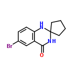 InChI=1/C12H13BrN2O/c13-8-3-4-10-9(7-8)11(16)15-12(14-10)5-1-2-6-12/h3-4,7,14H,1-2,5-6H2,(H,15,16)