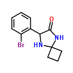 InChI=1/C12H13BrN2O/c13-9-5-2-1-4-8(9)10-11(16)15-12(14-10)6-3-7-12/h1-2,4-5,10,14H,3,6-7H2,(H,15,16)