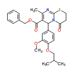 InChI=1/C27H30N2O5S/c1-17(2)15-33-21-11-10-20(14-22(21)32-4)25-24(26(31)34-16-19-8-6-5-7-9-19)18(3)28-27-29(25)23(30)12-13-35-27/h5-11,14,17,25H,12-13,15-16H2,1-4H3