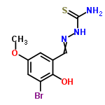 InChI=1/C9H10BrN3O2S/c1-15-6-2-5(4-12-13-9(11)16)8(14)7(10)3-6/h2-4,14H,1H3,(H3,11,13,16)