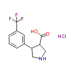 InChI=1/C12H12F3NO2.ClH/c13-12(14,15)8-3-1-2-7(4-8)9-5-16-6-10(9)11(17)18;/h1-4,9-10,16H,5-6H2,(H,17,18);1H