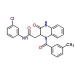 InChI=1/C24H20ClN3O3/c1-15-6-4-7-16(12-15)24(31)28-20-11-3-2-10-19(20)27-23(30)21(28)14-22(29)26-18-9-5-8-17(25)13-18/h2-13,21H,14H2,1H3,(H,26,29)(H,27,30)