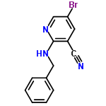 InChI=1/C13H10BrN3/c14-12-6-11(7-15)13(17-9-12)16-8-10-4-2-1-3-5-10/h1-6,9H,8H2,(H,16,17)