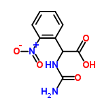 InChI=1/C9H9N3O5/c10-9(15)11-7(8(13)14)5-3-1-2-4-6(5)12(16)17/h1-4,7H,(H,13,14)(H3,10,11,15)