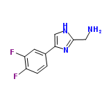 InChI=1/C10H9F2N3/c11-7-2-1-6(3-8(7)12)9-5-14-10(4-13)15-9/h1-3,5H,4,13H2,(H,14,15)