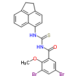 InChI=1/C21H16Br2N2O2S/c1-27-19-15(9-13(22)10-16(19)23)20(26)25-21(28)24-17-8-7-12-6-5-11-3-2-4-14(17)18(11)12/h2-4,7-10H,5-6H2,1H3,(H2,24,25,26,28)