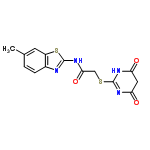 InChI=1/C14H12N4O3S2/c1-7-2-3-8-9(4-7)23-14(15-8)18-12(21)6-22-13-16-10(19)5-11(20)17-13/h2-4H,5-6H2,1H3,(H,15,18,21)(H,16,17,19,20)