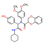 InChI=1/C31H34N2O7/c1-37-24-17-14-22(18-27(24)38-2)33(31(36)28-19-39-25-10-6-7-11-26(25)40-28)29(20-12-15-23(34)16-13-20)30(35)32-21-8-4-3-5-9-21/h6-7,10-18,21,28-29,34H,3-5,8-9,19H2,1-2H3,(H,32,35)