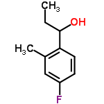 InChI=1/C10H13FO/c1-3-10(12)9-5-4-8(11)6-7(9)2/h4-6,10,12H,3H2,1-2H3