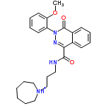 InChI=1/C25H30N4O3/c1-32-22-14-7-6-13-21(22)29-25(31)20-12-5-4-11-19(20)23(27-29)24(30)26-15-10-18-28-16-8-2-3-9-17-28/h4-7,11-14H,2-3,8-10,15-18H2,1H3,(H,26,30)/p+1