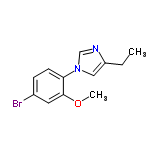 InChI=1/C12H13BrN2O/c1-3-10-7-15(8-14-10)11-5-4-9(13)6-12(11)16-2/h4-8H,3H2,1-2H3