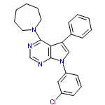 InChI=1/C24H23ClN4/c25-19-11-8-12-20(15-19)29-16-21(18-9-4-3-5-10-18)22-23(26-17-27-24(22)29)28-13-6-1-2-7-14-28/h3-5,8-12,15-17H,1-2,6-7,13-14H2