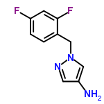 InChI=1/C10H9F2N3/c11-8-2-1-7(10(12)3-8)5-15-6-9(13)4-14-15/h1-4,6H,5,13H2