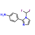 InChI=1/C10H9F2N3/c11-10(12)15-6-5-14-9(15)7-1-3-8(13)4-2-7/h1-6,10H,13H2