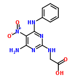 InChI=1/C12H12N6O4/c13-10-9(18(21)22)11(15-7-4-2-1-3-5-7)17-12(16-10)14-6-8(19)20/h1-5H,6H2,(H,19,20)(H4,13,14,15,16,17)