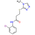 InChI=1/C12H13ClN4OS/c1-17-8-14-16-12(17)19-7-6-11(18)15-10-5-3-2-4-9(10)13/h2-5,8H,6-7H2,1H3,(H,15,18)