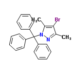 InChI=1/C24H21BrN2/c1-18-23(25)19(2)27(26-18)24(20-12-6-3-7-13-20,21-14-8-4-9-15-21)22-16-10-5-11-17-22/h3-17H,1-2H3