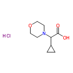 InChI=1/C9H15NO3.ClH/c11-9(12)8(7-1-2-7)10-3-5-13-6-4-10;/h7-8H,1-6H2,(H,11,12);1H