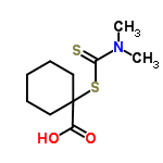 InChI=1/C10H17NO2S2/c1-11(2)9(14)15-10(8(12)13)6-4-3-5-7-10/h3-7H2,1-2H3,(H,12,13)