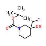 InChI=1/C11H20FNO3/c1-10(2,3)16-9(14)13-6-4-5-11(15,7-12)8-13/h15H,4-8H2,1-3H3