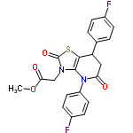 InChI=1/C21H16F2N2O4S/c1-29-18(27)11-24-20-19(30-21(24)28)16(12-2-4-13(22)5-3-12)10-17(26)25(20)15-8-6-14(23)7-9-15/h2-9,16H,10-11H2,1H3