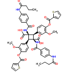 InChI=1/C52H48N4O14S2/c1-5-9-41(57)53-33-19-13-29(14-20-33)45(59)55-51(49(63)64)43(31-17-23-35(37(27-31)67-3)69-47(61)39-11-7-25-71-39)52(50(65)66,56-46(60)30-15-21-34(22-16-30)54-42(58)10-6-2)44(51)32-18-24-36(38(28-32)68-4)70-48(62)40-12-8-26-72-40/h7-8,11-28,43-44H,5-6,9-10H2,1-4H3,(H,53,57)(H,54,58)(H,55,59)(H,56,60)(H,63,64)(H,65,66)/t43-,44+,51+,52-