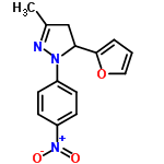 InChI=1/C14H13N3O3/c1-10-9-13(14-3-2-8-20-14)16(15-10)11-4-6-12(7-5-11)17(18)19/h2-8,13H,9H2,1H3