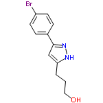 InChI=1/C12H13BrN2O/c13-10-5-3-9(4-6-10)12-8-11(14-15-12)2-1-7-16/h3-6,8,16H,1-2,7H2,(H,14,15)