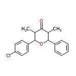 InChI=1/C19H19ClO2/c1-12-17(21)13(2)19(15-8-10-16(20)11-9-15)22-18(12)14-6-4-3-5-7-14/h3-13,18-19H,1-2H3