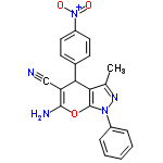 InChI=1/C20H15N5O3/c1-12-17-18(13-7-9-15(10-8-13)25(26)27)16(11-21)19(22)28-20(17)24(23-12)14-5-3-2-4-6-14/h2-10,18H,22H2,1H3